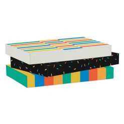 Alternative view of Hallmark - Confetti and Stripes 3-Pack Small Gift Boxes