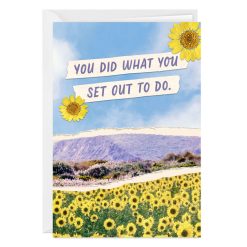Hallmark - You Did It Sunflower Field Custom Congratulations Card