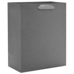 Hallmark - 9.6" Solid Gray Medium Gift Bag