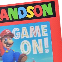 Alternative view of Hallmark - Nintendo Super Mario Game On! Lenticular Birthday Card for Kids