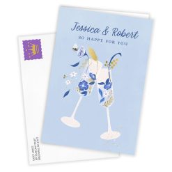 Alternative view of Hallmark - Floral Champagne Toast Custom Wedding Card