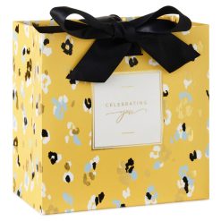 Hallmark - 7.7" Animal Print on Butter Yellow Medium Gift Bag