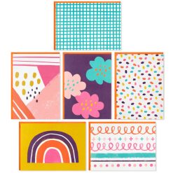 Hallmark - Abstract Doodles and Dots Boxed Blank Note Cards, Pack of 48