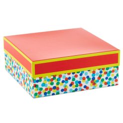 Hallmark - 10 Square Colorful Dots Gift Box