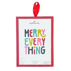 Alternative view of Hallmark - Merry Everything Christmas Crew Socks Gift Set in Greeting Card Box, 2 pair