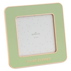 Hallmark - Oh So Blessed Green Enamel Picture Frame, 4x4