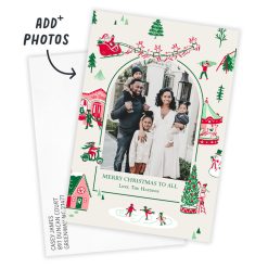 Alternative view of Hallmark - Vintage Holiday Scenes Flat Christmas Photo Card