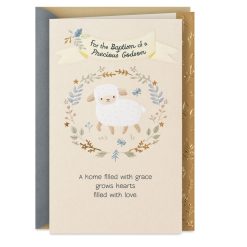 Hallmark - May God Bless You Religious Baptism Card for Godson
