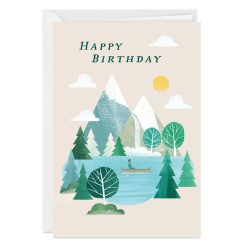 Hallmark - Modern Mountain Adventure Custom Birthday Card