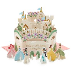 Hallmark - Disney Princess Castle All the Happiness 3D Pop-Up Card With Playset