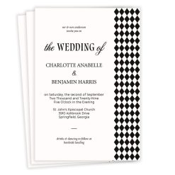 Hallmark - Elegant Harlequin Flat Wedding Invitation