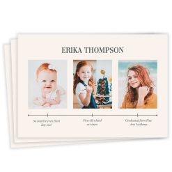 Hallmark - Photo Timeline Flat Graduation Announcement