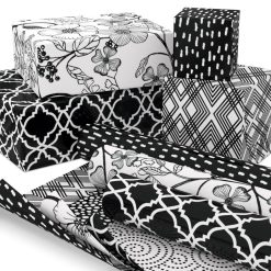 Alternative view of Hallmark - Black and White Prints 3-Pack Reversible Wrapping Paper, 75 sq. ft. total