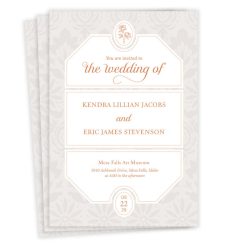 Hallmark - Elegant Damask Flat Wedding Invitation