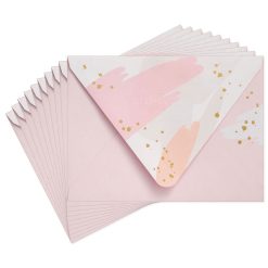 Hallmark - Soft Pink Brushstroke Designed Envelopes, Pack of 10
