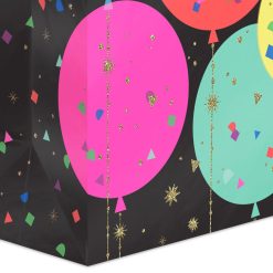 Alternative view of Hallmark - 13" Bright Balloons on Black Large Birthday Gift Bag