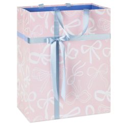 Hallmark - 13" Lacey Chabert Collection Bows on Pink Large Gift Bag