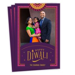 Hallmark - Rangoli Medallion Flat Diwali Photo Card