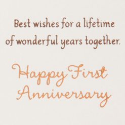 Alternative view of Hallmark - Summer, Autumn, Winter, Spring Trees First Anniversary Card