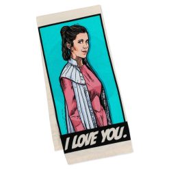 Hallmark - Star Wars Han Solo and Princess Leia Tea Towel, 18x26