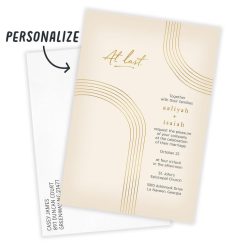 Alternative view of Hallmark - At Last Gold Arch Flat Wedding Invitation