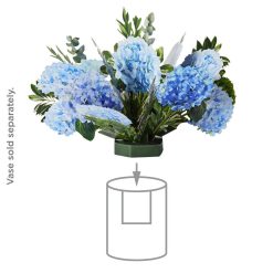 Alternative view of Hallmark - Build-a-Bouquet Blue Hydrangeas Pop-Up Paper Flowers