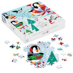 Alternative view of Hallmark - Playful Penguins Season's Sleddings 550-Piece Jigsaw Puzzle