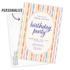 Alternative view of Hallmark - Party Streamers Flat Birthday Invitation
