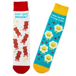 Hallmark - Bacon and Eggs Better Together Funny Crew Socks