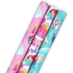 Hallmark - Disney Frozen and Disney Princesses Wrapping Paper Assortment, 60 sq. ft.
