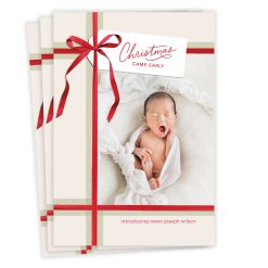 Hallmark - Early Gift New Baby Flat Christmas Photo Card
