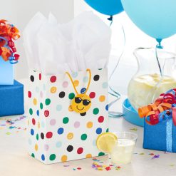 Alternative view of Hallmark - 9.6" Happy Polka Dots Medium Gift Bag