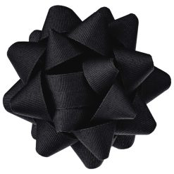 Hallmark - Black Grosgrain Ribbon Gift Bow, 4.6