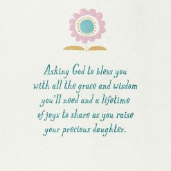 Alternative view of Hallmark - A Treasure to Nurture and Love Baptism Card for Girl