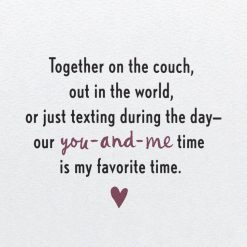 Alternative view of Hallmark - Our You-and-Me Time Is My Favorite Time Love Card