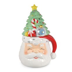Hallmark - Santa and Christmas Tree Sculpted Cookie Jar, 12.5