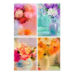 Hallmark - Watercolor Floral Assorted Religious Encouragement Cards, Box of 12