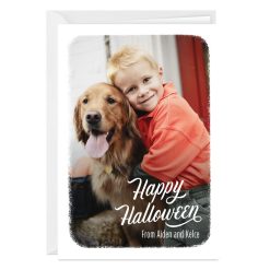 Hallmark - White Frame Custom Halloween Card