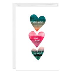 Hallmark - Watercolor Hearts Always Custom Love Card