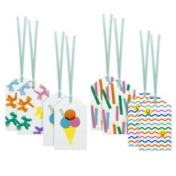 Hallmark - Colorful Party Icons 8-Pack Assorted Gift Tags