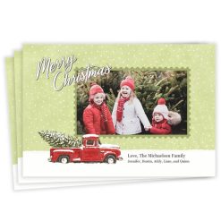 Hallmark - Rustic Red Truck Flat Christmas Photo Card