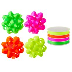 Hallmark - Neon Colors Bow and Ribbon 8-Pack Assortment Gift Trim Pack