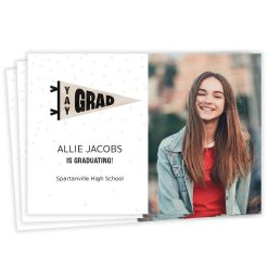 Hallmark - Yay Grad Pennant Flat Graduation Announcement