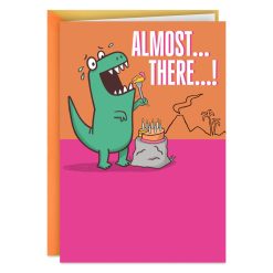 Hallmark - T-Rex Eating Cake Funny Birthday Card