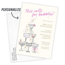 Alternative view of Hallmark - This Calls for Bubbles Flat Wedding Shower Invitation