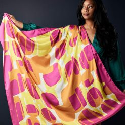 Alternative view of Hallmark - Sylvia Mollie Orange and Pink Color Block Scarf
