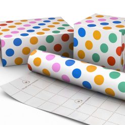 Alternative view of Hallmark - Rainbow Polka Dots Wrapping Paper Mini Roll, 38.8 sq. ft.