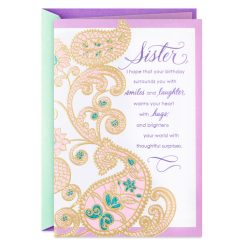 Hallmark - Smiles, Laughter and Hugs Birthday Card for Sister