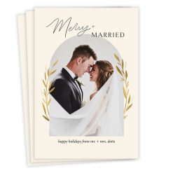 Hallmark - Merry and Married Flat Holiday Photo Card