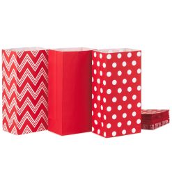 Hallmark - Red Assorted Paper Goodie Bags, Pack of 30
